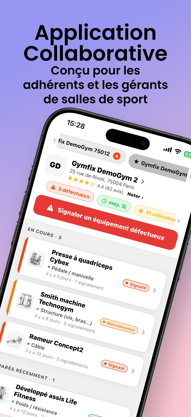Application collaborative pour adhérents et gérants
